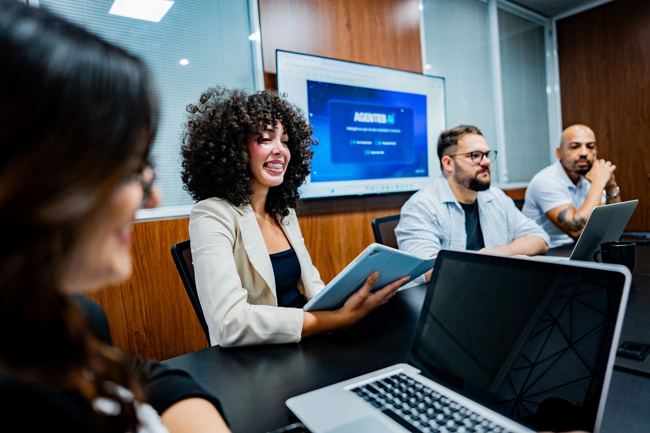 IT professionals in a collaborative business meeting